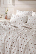 %100 pamuk cozy hearts tek kişilik nevresim seti