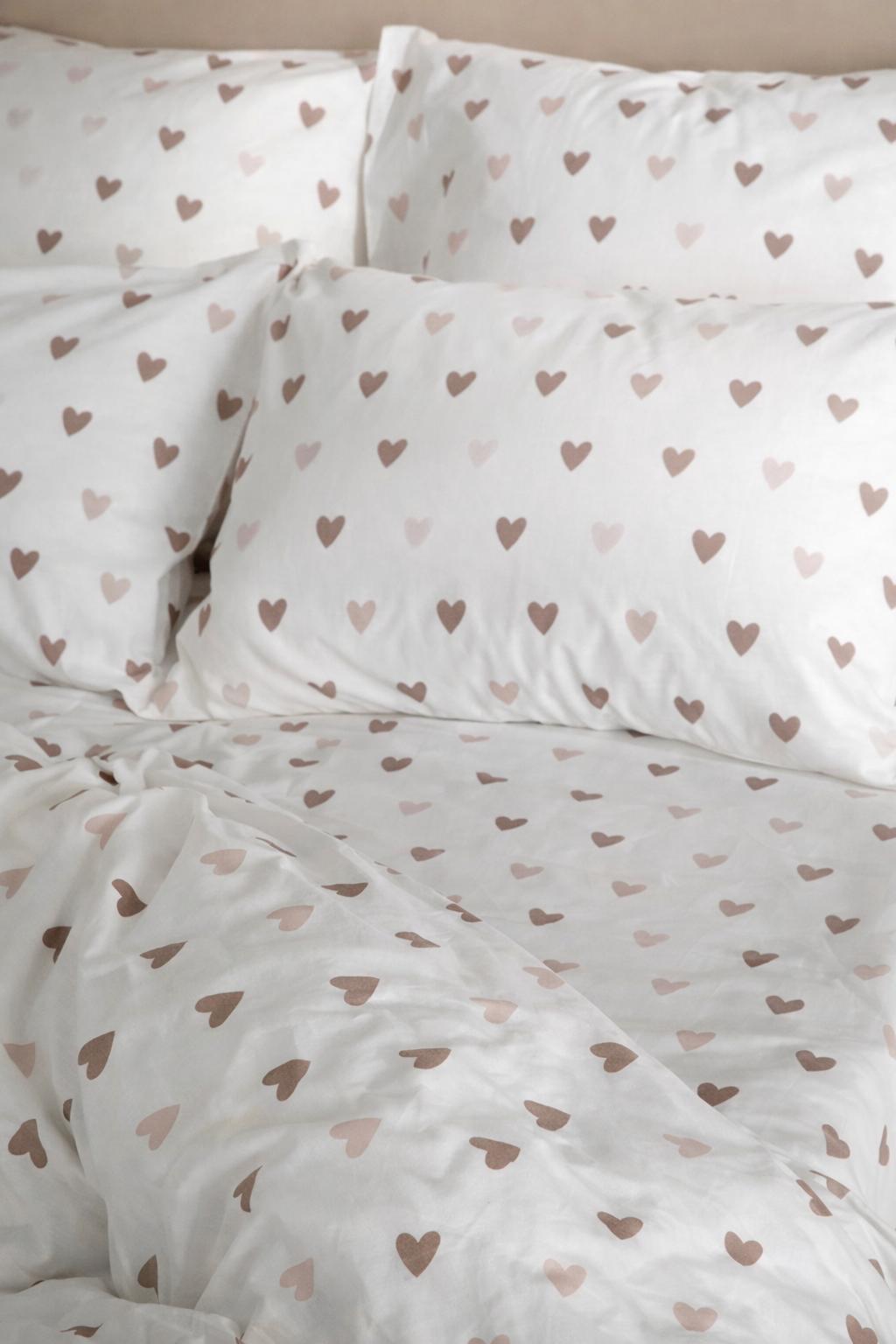%100 pamuk cozy hearts tek kişilik nevresim seti