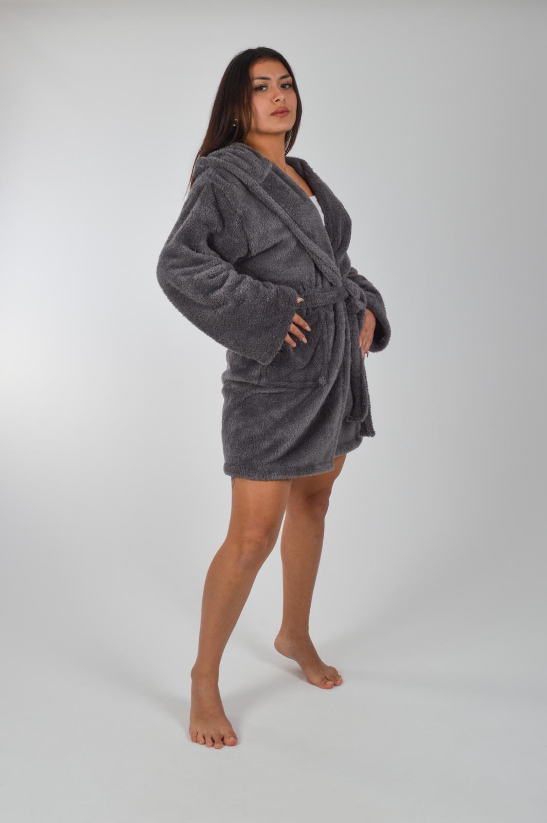 Kapşonlu Unisex Wellsoft Peluş Sabahlık | Bornoz