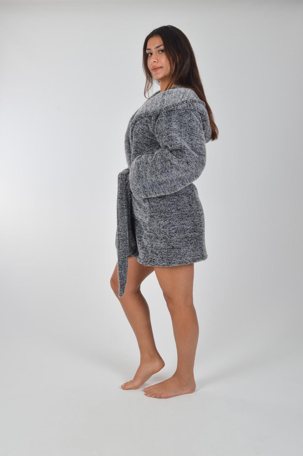 Kapşonlu Unisex Wellsoft Peluş Sabahlık | Bornoz